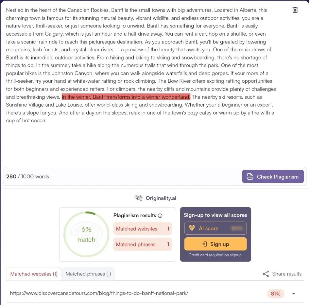 Plagiarism Checker
