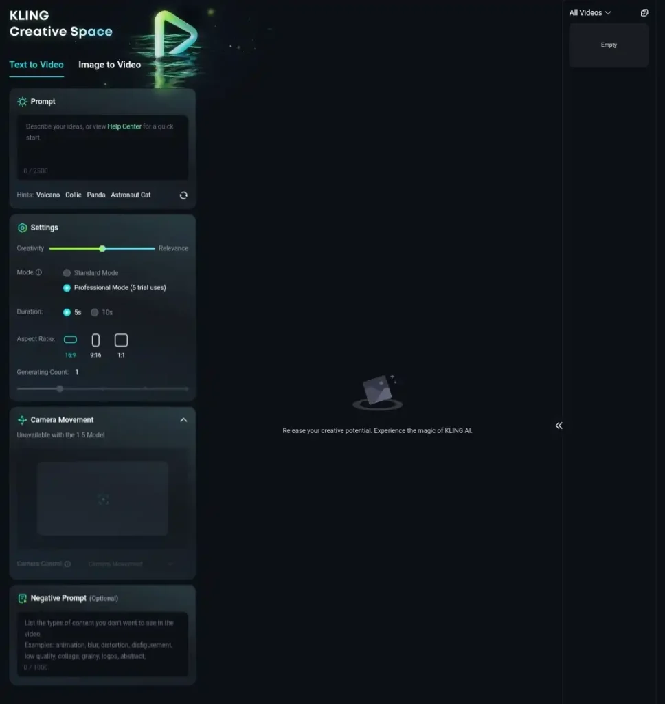 Text to video