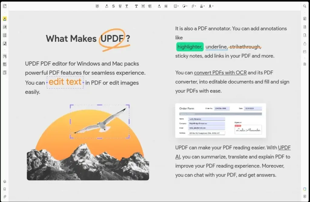 UPDF pdf editing