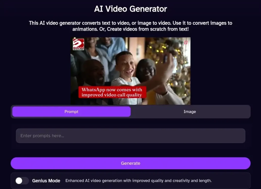 Deep AI video generator